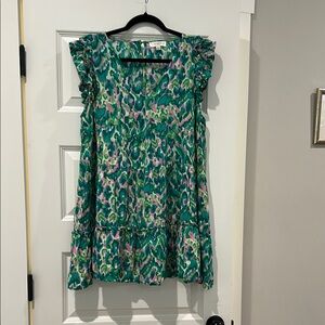 Umgee Green and Pink Mini Dress